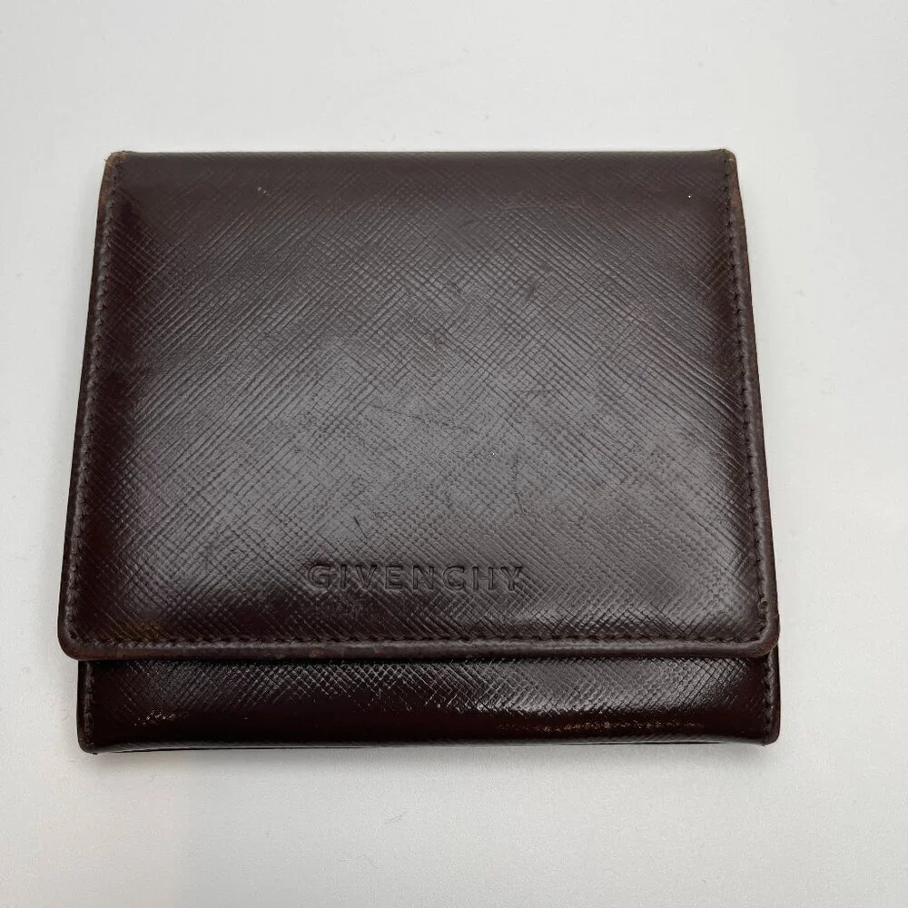 Givenchy Brown Leather Bifold Wallet with ID Pocket - Preowned
